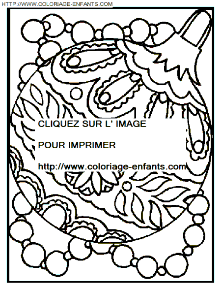 coloriage Fetes Noel Boules