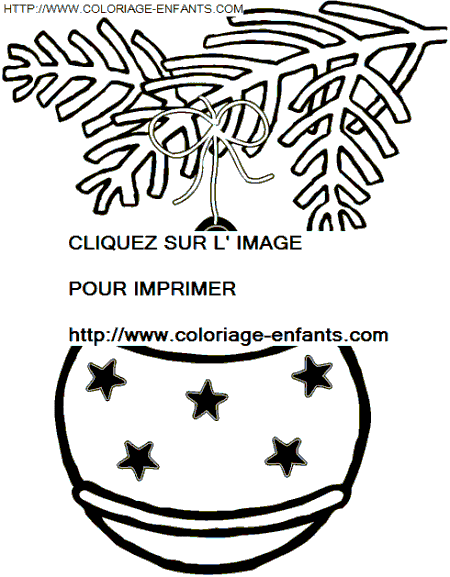 coloriage Fetes Noel Boules