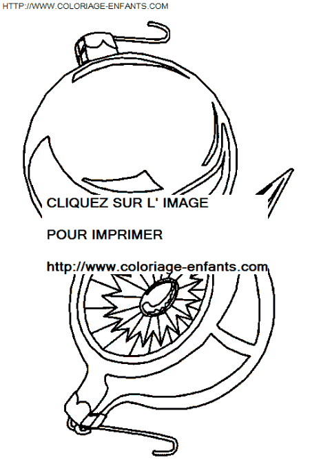 coloriage Fetes Noel Boules