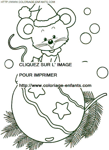 coloriage Fetes Noel Boules