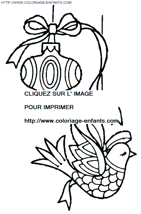 coloriage Fetes Noel Boules