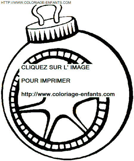 coloriage Fetes Noel Boules