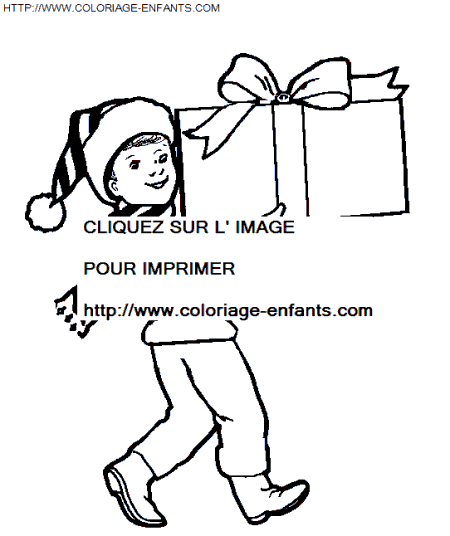 coloriage Fetes Noel Cadeaux