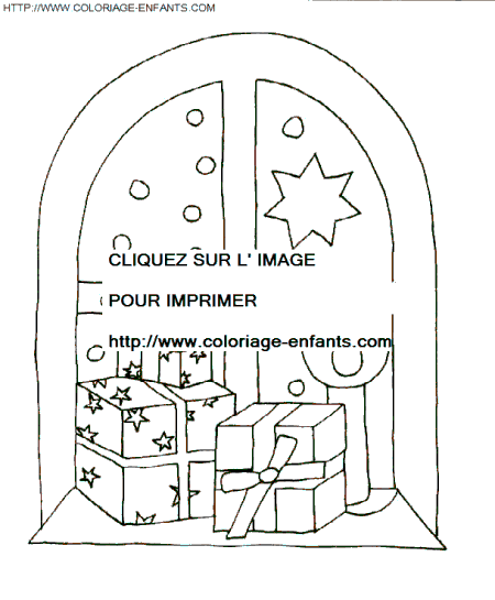 coloriage Fetes Noel Cadeaux