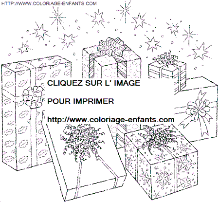 coloriage Fetes Noel Cadeaux