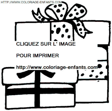 coloriage Fetes Noel Cadeaux