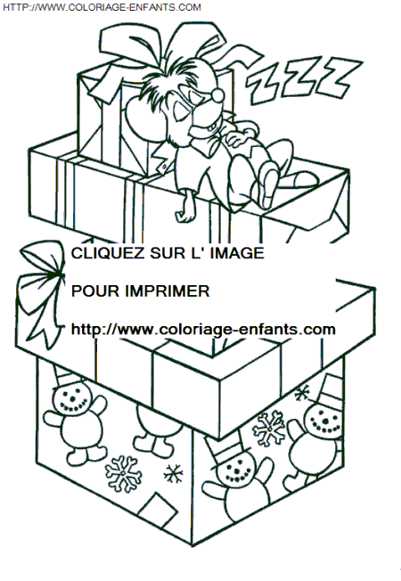 coloriage Fetes Noel Cadeaux