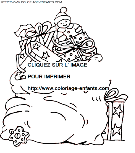 coloriage Fetes Noel Cadeaux