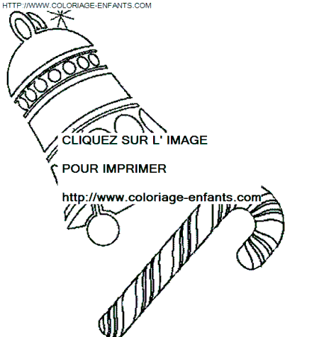 coloriage Fetes Noel Cloches