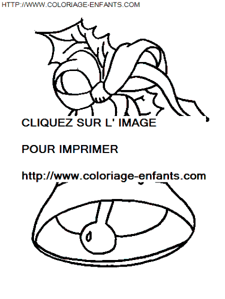 coloriage Fetes Noel Cloches