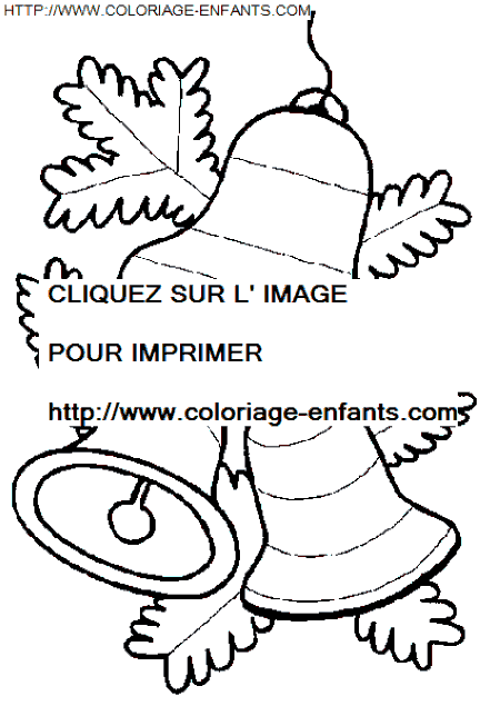 coloriage Fetes Noel Cloches