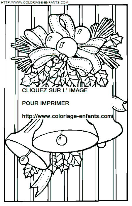 coloriage Fetes Noel Cloches