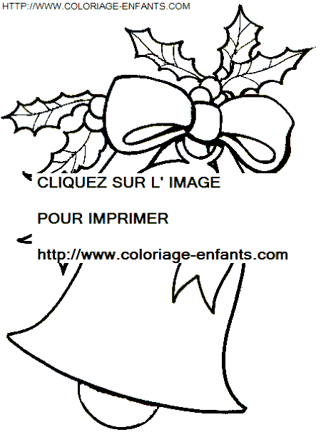 coloriage Fetes Noel Cloches