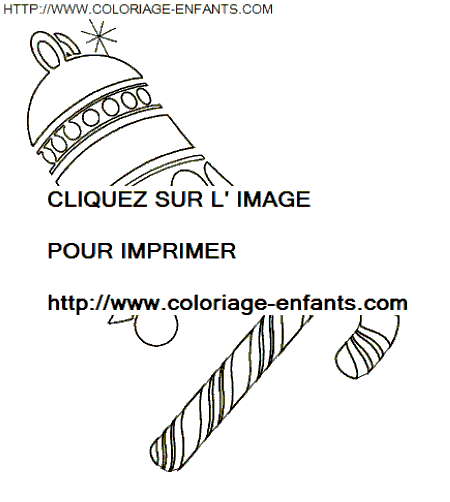 coloriage Fetes Noel Cloches