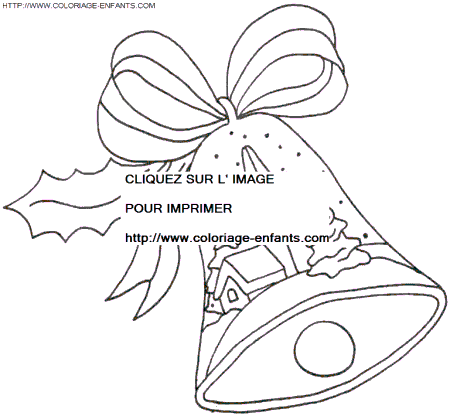 coloriage Fetes Noel Cloches