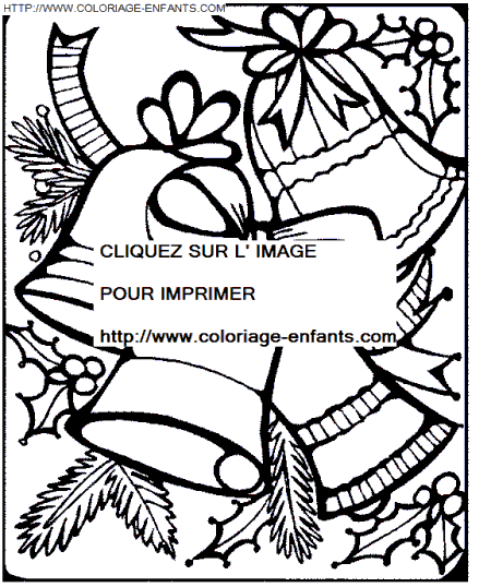 coloriage Fetes Noel Cloches