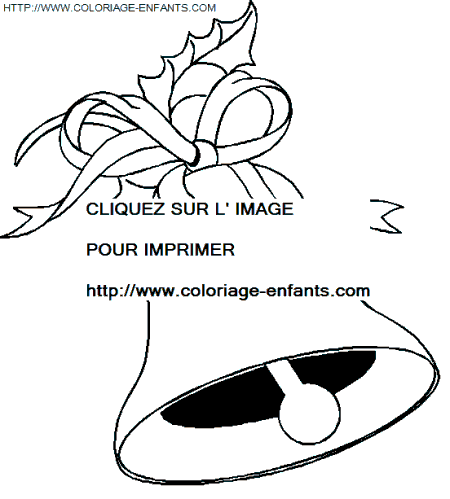 coloriage Fetes Noel Cloches