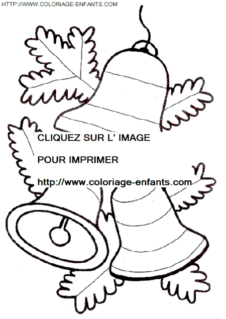 coloriage Fetes Noel Cloches