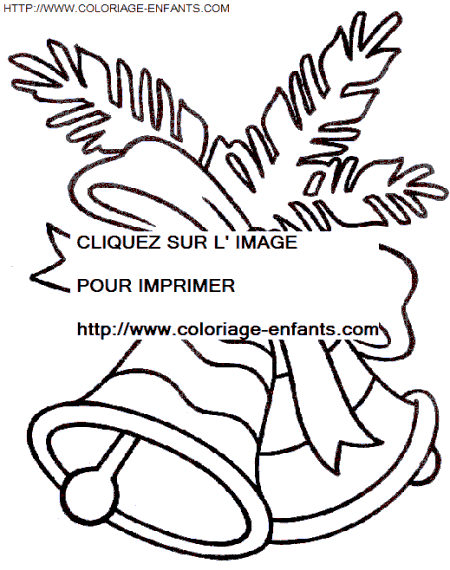 coloriage Fetes Noel Cloches