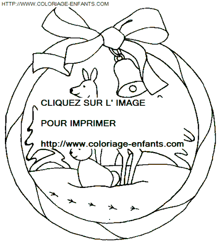 coloriage Fetes Noel Couronnes