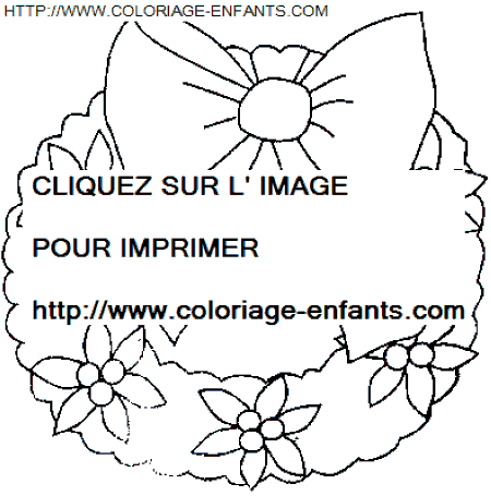 coloriage Fetes Noel Couronnes