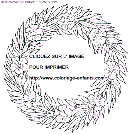 coloriage Fetes Noel Couronnes