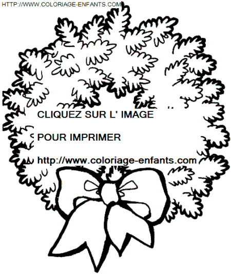 coloriage Fetes Noel Couronnes