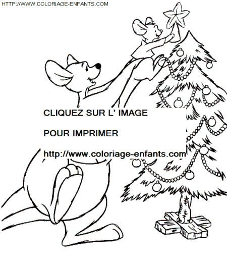 coloriage Fetes Noel Disney