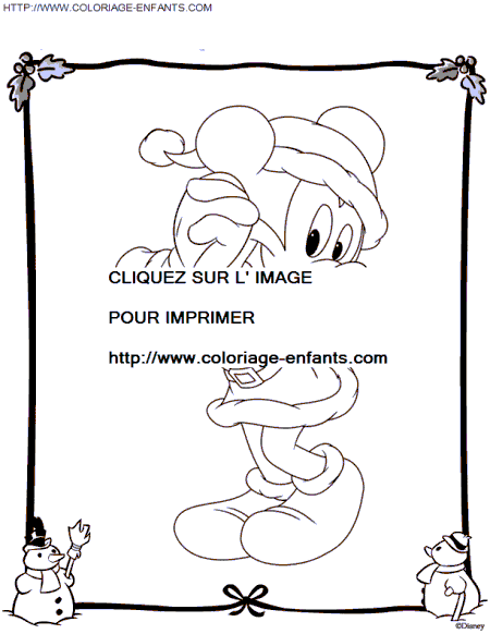 coloriage Fetes Noel Disney