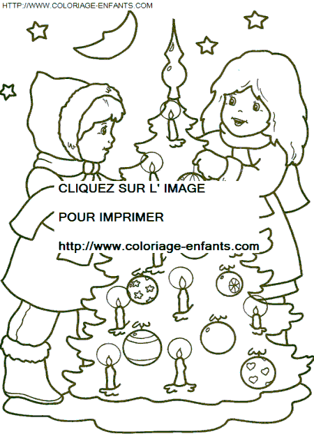 coloriage Fetes Noel Enfants