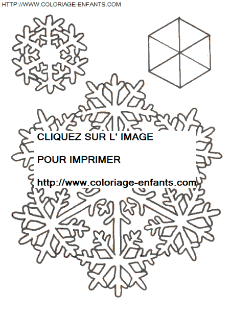 coloriage Fetes Noel Flocons