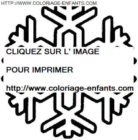 coloriage Fetes Noel Flocons