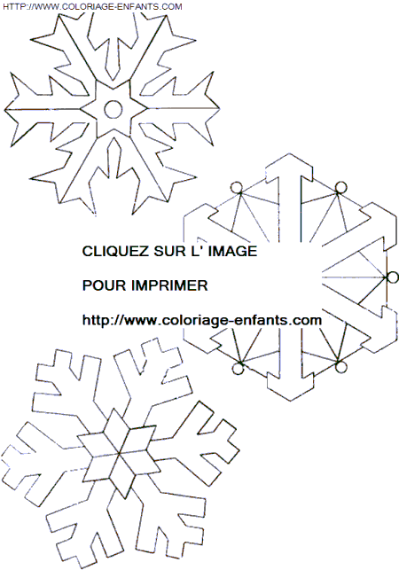 coloriage Fetes Noel Flocons