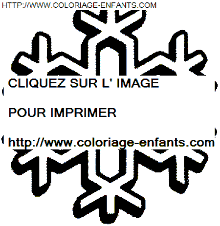 coloriage Fetes Noel Flocons