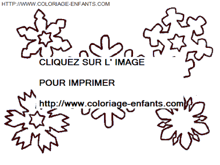 coloriage Fetes Noel Flocons