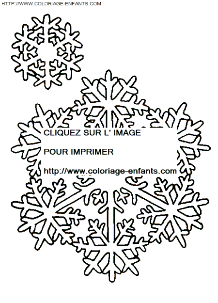 coloriage Fetes Noel Flocons