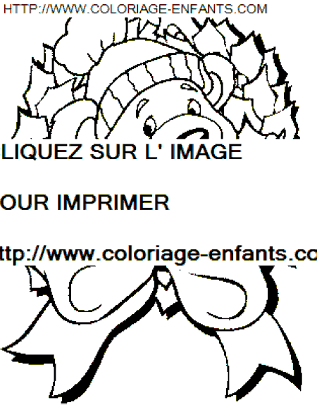 coloriage Fetes Noel Houx