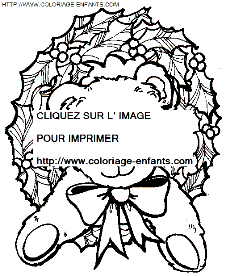 coloriage Fetes Noel Houx