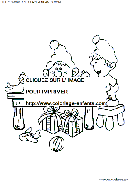 coloriage Fetes Noel Lutins