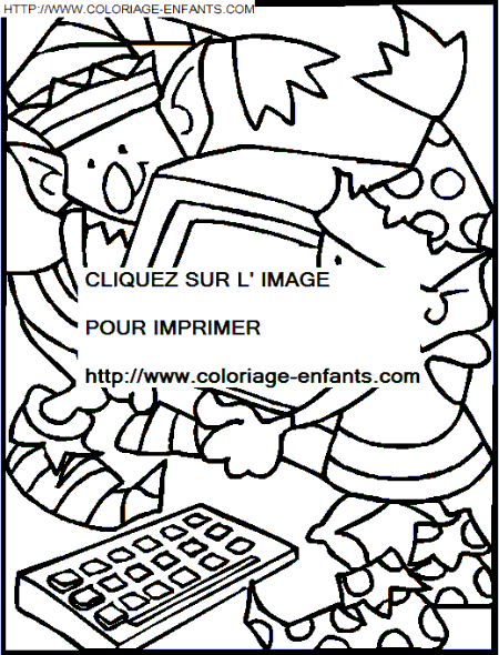 coloriage Fetes Noel Lutins