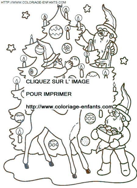 coloriage Fetes Noel Lutins