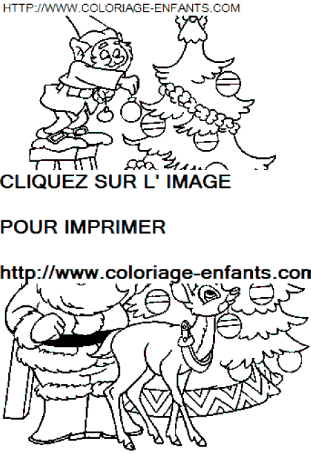 coloriage Fetes Noel Lutins