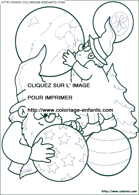 coloriage Fetes Noel Lutins