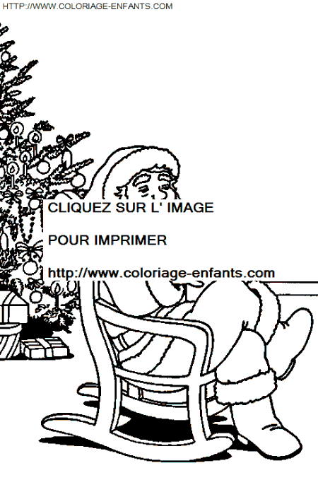 coloriage Fetes Noel Maison Pere Noel