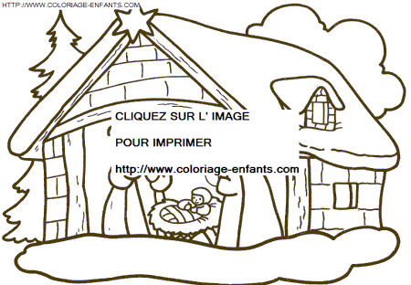 coloriage Fetes Noel Nativite