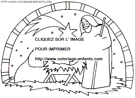 coloriage Fetes Noel Nativite