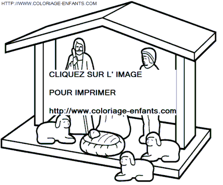 coloriage Fetes Noel Nativite