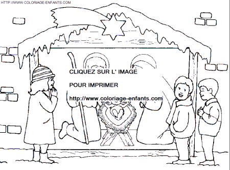 coloriage Fetes Noel Nativite