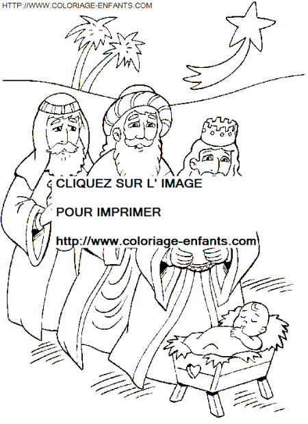 coloriage Fetes Noel Nativite