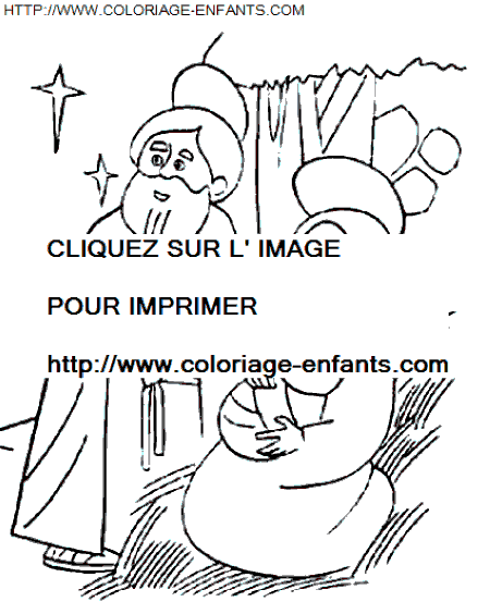 coloriage Fetes Noel Nativite